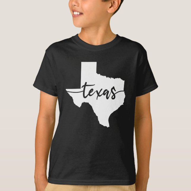 Camiseta Mapa do Estado do Texas EUA (Frente)