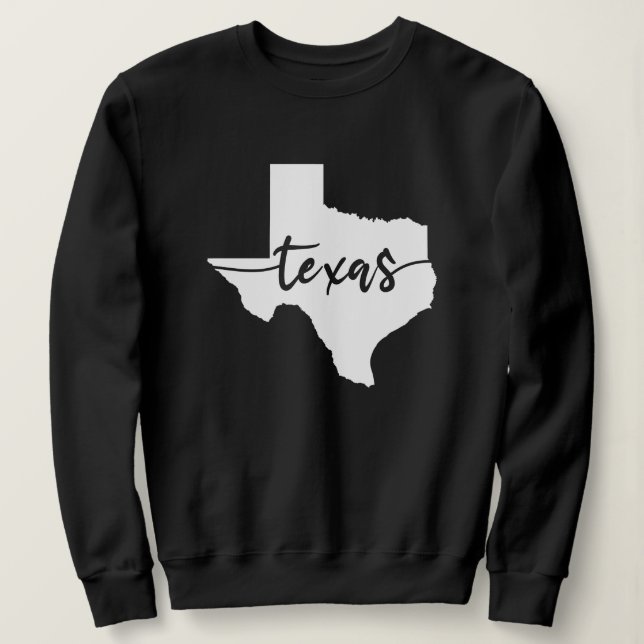 Camiseta Mapa do Estado do Texas EUA (Frente do Design)