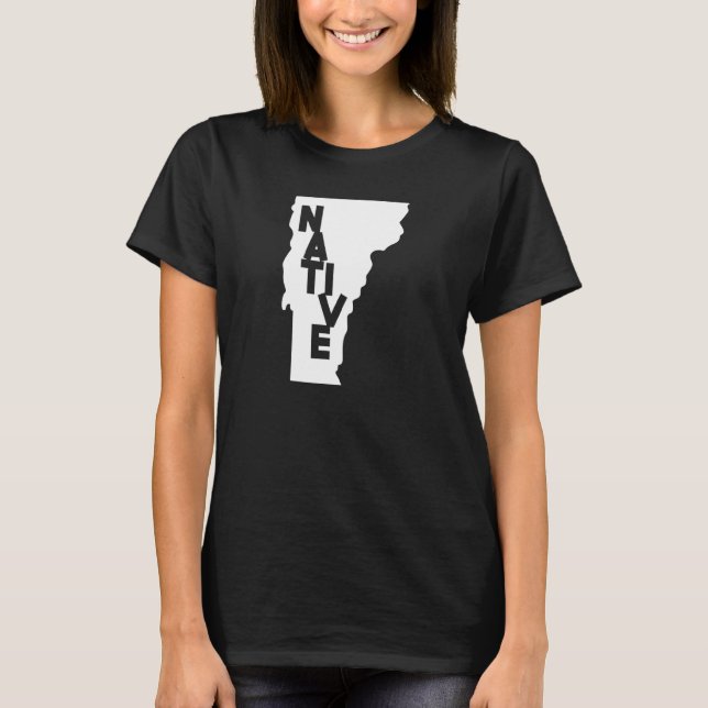 Camiseta Mapa do Estado dos EUA no Vermont Home (Frente)
