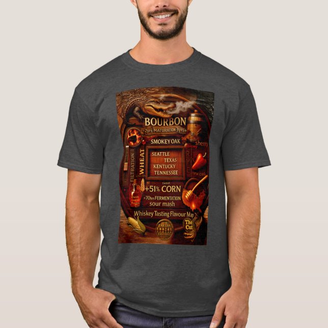 Camiseta Mapa do Flavor do Provando Bourbon (Frente)