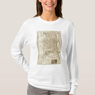 Camiseta Mapa do guia de Blanchard de Chicago
