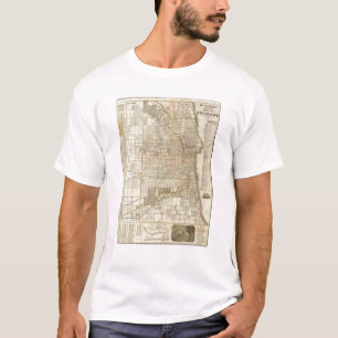 Camiseta Mapa do guia de Blanchard de Chicago