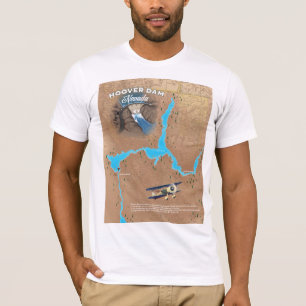 Camiseta Mapa do Hoover Dam Nevada