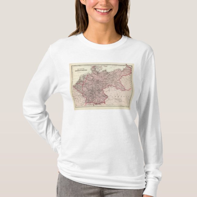 Camiseta Mapa do império alemão (Frente)