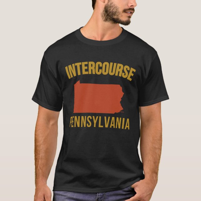 Camiseta Mapa do Intercurso da Pensilvânia, Lancaster Pa (Frente)