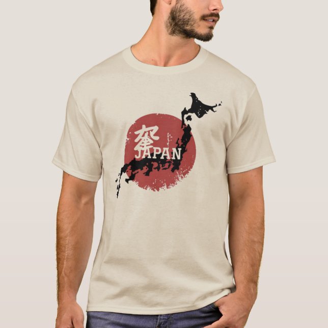 Camiseta Mapa do Japão – Sol Nascente (Frente)