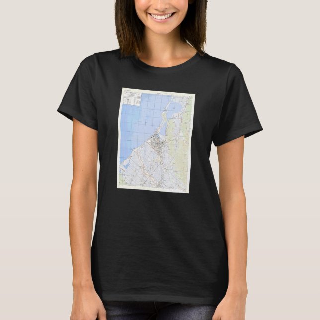 Camiseta Mapa do Japão Vintage Hikone (1945) (Frente)
