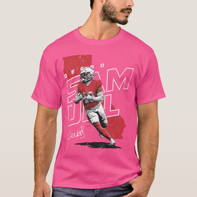 Camiseta Mapa do jogador Deebo Samuel San Francisco (Frente)