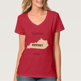 Camiseta - Mapa do Kentucky com Cidade