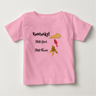 Camiseta Mapa do Kentucky Estado Ave & Flor