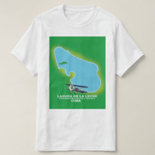 Camiseta Mapa do lago Laguna de la Leche Cuba