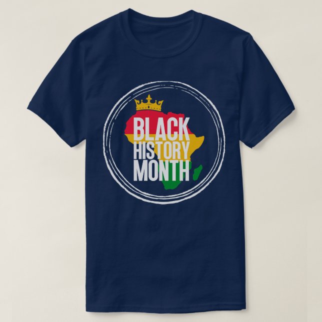 Camiseta Mapa do mês da história negra 10 (Frente do Design)