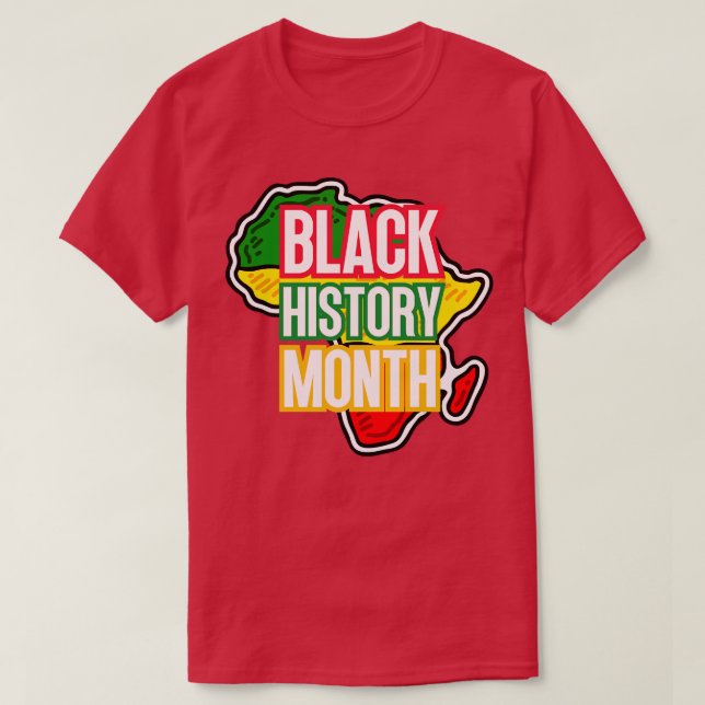 Camiseta Mapa do mês da história negra 15 (Frente do Design)