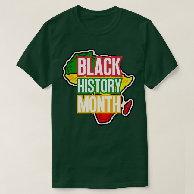 Camiseta Mapa do mês da história negra 22 (Frente do Design)