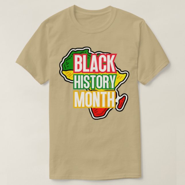 Camiseta Mapa do mês da história negra 28 (Frente do Design)