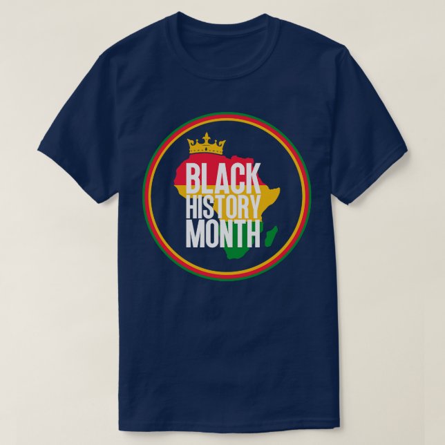 Camiseta Mapa do mês da história negra 44 (Frente do Design)