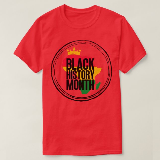 Camiseta Mapa do mês da história negra 49 (Frente do Design)