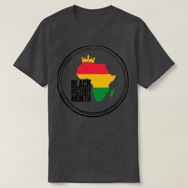 Camiseta Mapa do mês da história negra 6 (Frente do Design)