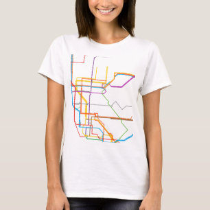 Camiseta Mapa do metrô da cidade