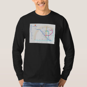 Camiseta Mapa do Metrô de Lisboa Portugal T
