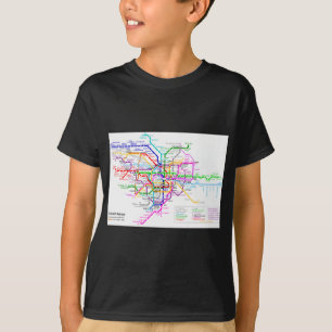 Camiseta Mapa do metro de Tokyo Japão