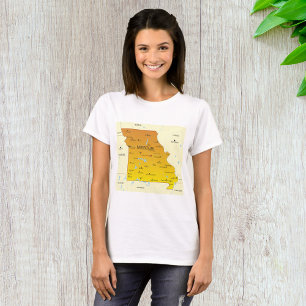 Camiseta Mapa Do Missouri