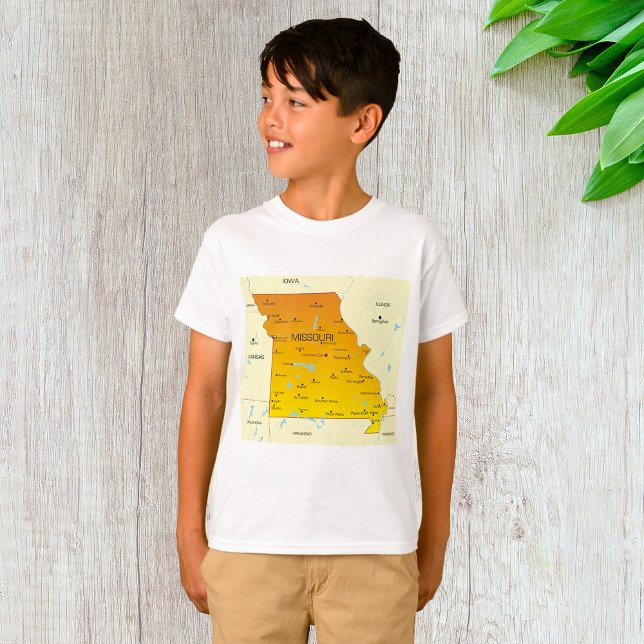 Camiseta Mapa Do Missouri (Criador carregado)