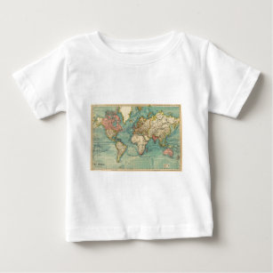 Camiseta Mapa do mundo do vintage