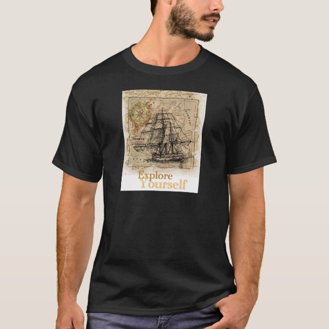 Camiseta Mapa do Mundo Vintage (Frente)