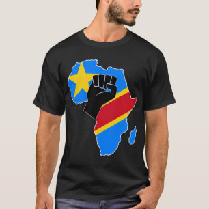 Camiseta Mapa do Orgulho Africano do Sinalizador da Repúbli