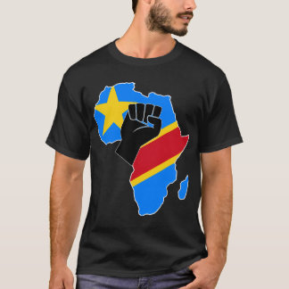 Camiseta Mapa do Orgulho Africano do Sinalizador da Repúbli