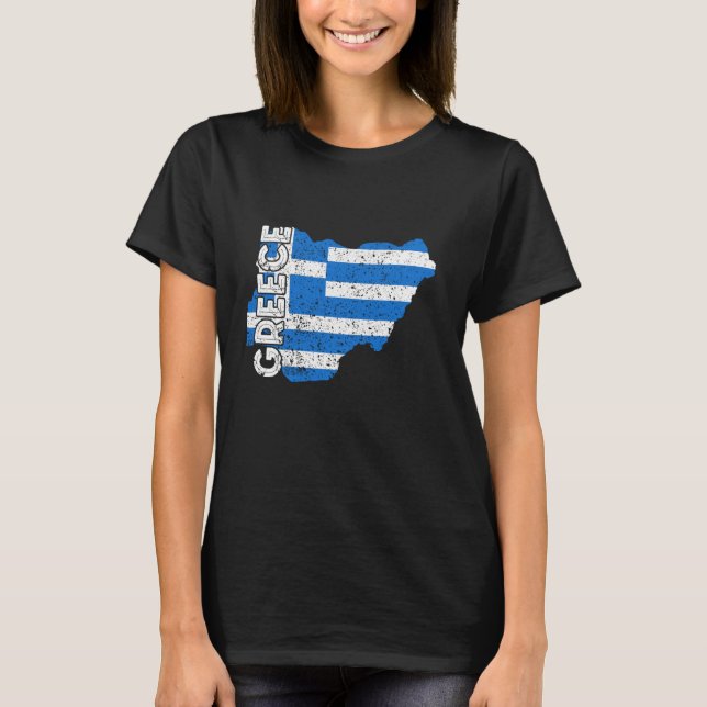 Camiseta Mapa do Orgulho Grego Hellenes Raízes Gregas Gréci (Frente)