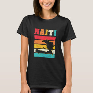 Camiseta Mapa do Orgulho Haitiano Para Uma Bandeira America
