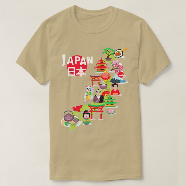 Camiseta Mapa do Orgulho Japonês do Sinalizador Okinawa L (Frente do Design)