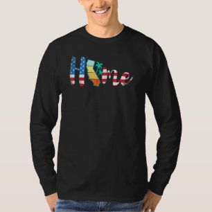 Camiseta Mapa do Orgulho Nacional da Califórnia nos Estados