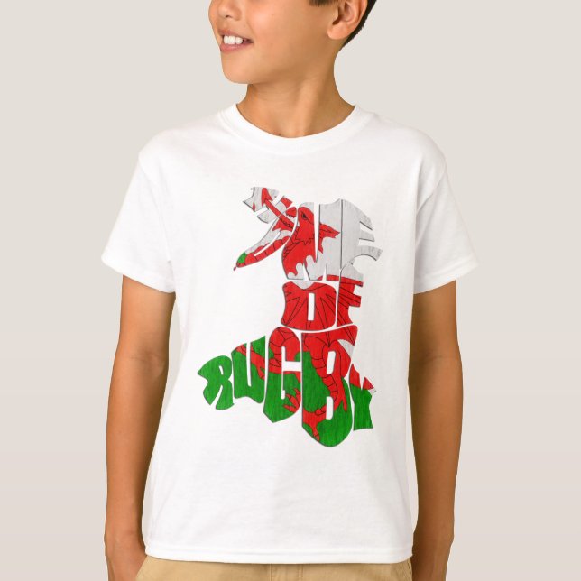 Camiseta Mapa do País de Gales (Frente)