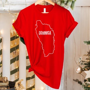 Camiseta Mapa do País Dominicana da Linha de Fronteira Domi