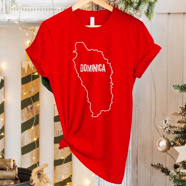 Camiseta Mapa do País Dominicana da Linha de Fronteira Domi (Criador carregado)