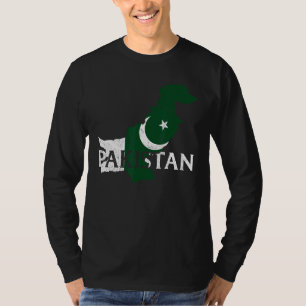 Camiseta Mapa do País Paquistão Bandeira Orgulhoso Paquista