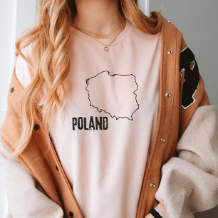 Camiseta Mapa do País Polônia