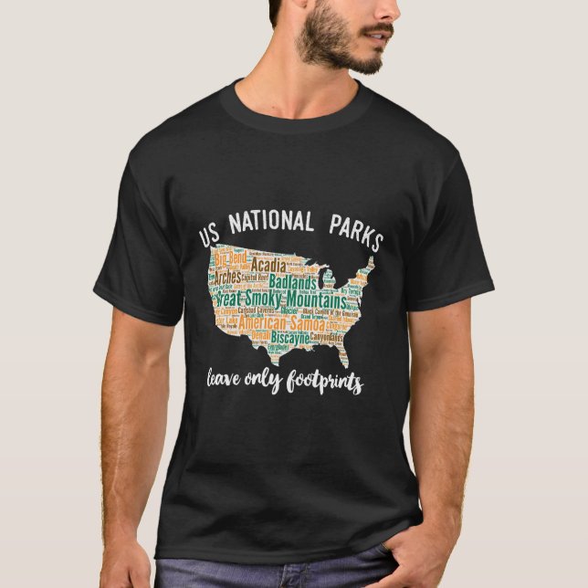 Camiseta Mapa do Parque Nacional (Frente)