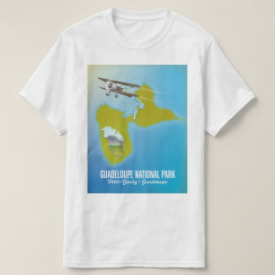 Camiseta mapa do Parque Nacional de Guadeloupe