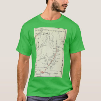 Camiseta Mapa do Parque Nacional de Vintage Zion em 1920