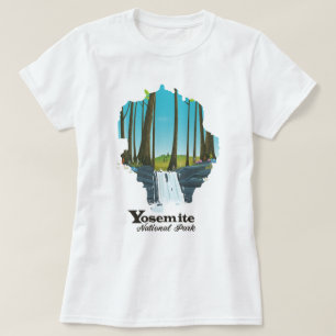 Camiseta Mapa do Parque Nacional de Yosemite EUA