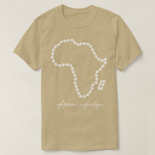 Camiseta Mapa do Patrimônio Africano (Frente do Design)