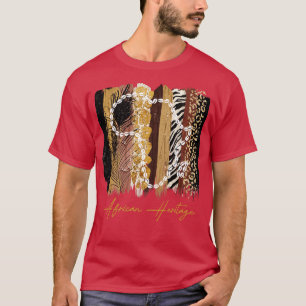 Camiseta Mapa do Patrimônio Africano Cowrie SFbkg
