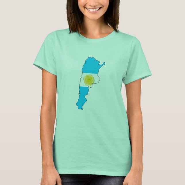Camiseta Mapa do pavilhão da Argentina (Frente)