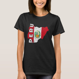 Camiseta Mapa do Peru Bandeira Peruana Orgulho Peruano Raíz