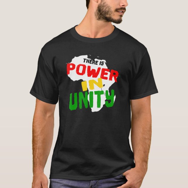 Camiseta Mapa do Power in Unity Black History Month 2023 Af (Frente)