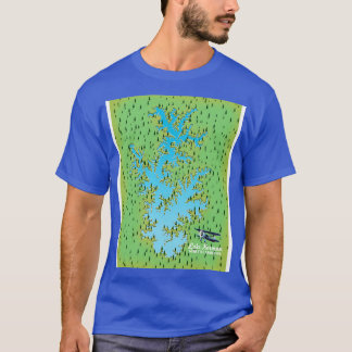 Camiseta mapa do rio Norman South olina